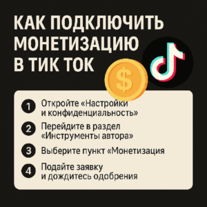 Как подключить монетизацию в TikTok