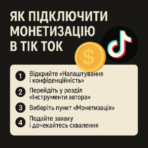 Як підключити монетизацію в TikTok