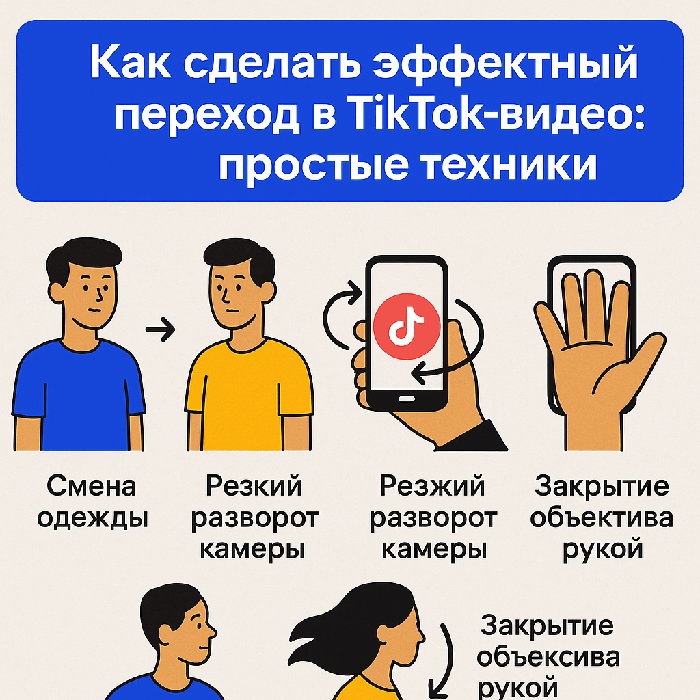 Как сделать эффектный переход в TikTok-видео