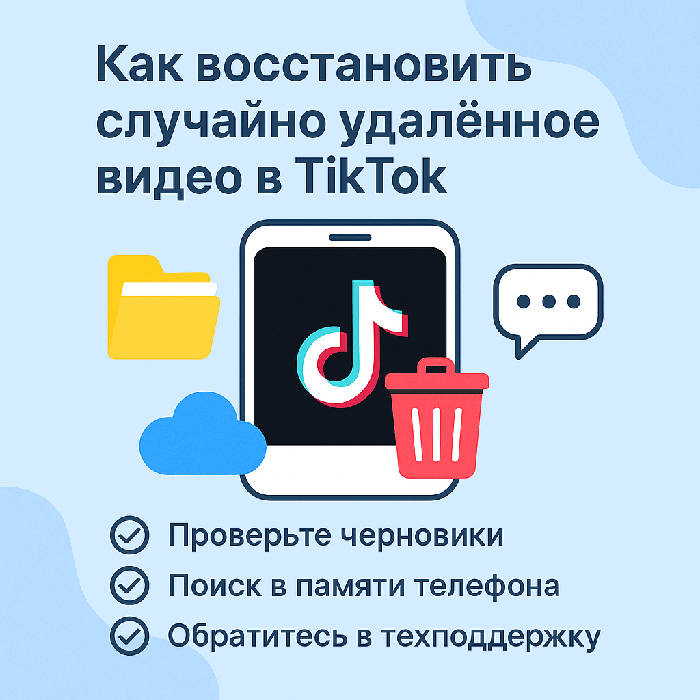 Как восстановить удалённое видео в TikTok