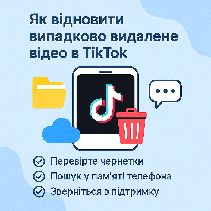 Як відновити видалене відео в TikTok