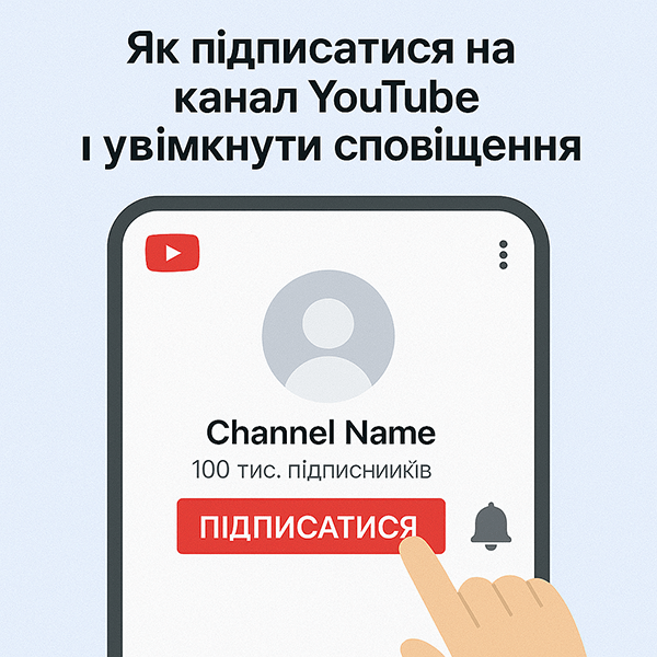 Як підписатися і ввімкнути сповіщення на канал YouTube
