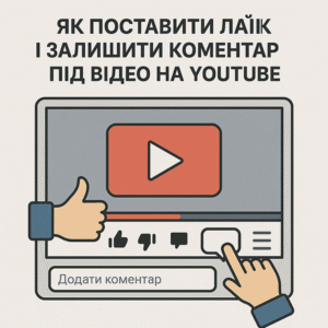 Як поставити лайк і залишити коментар на YouTube
