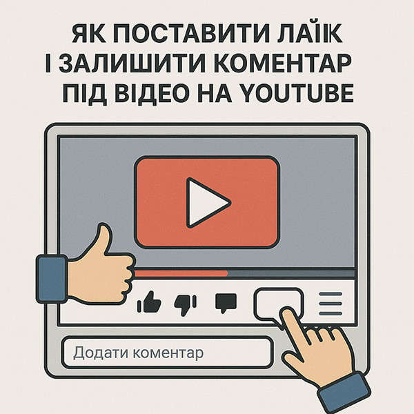 Як поставити лайк і залишити коментар на YouTube
