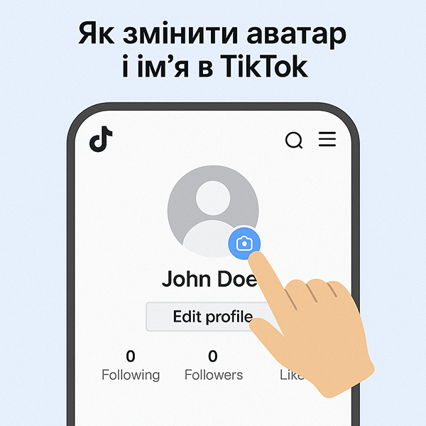 Як змінити аватар та ім'я в TikTok