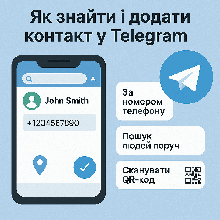 Як знайти та додати контакт до Telegram