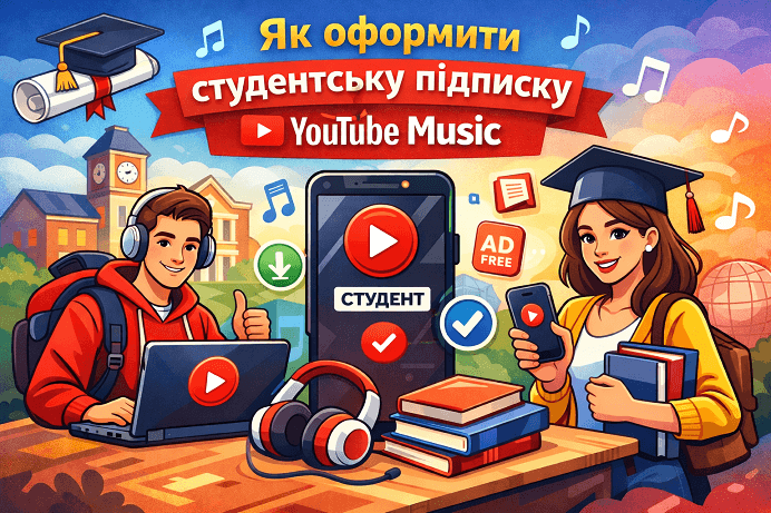 Як оформити студентську підписку YouTube Music