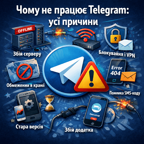Чому не працює Telegram