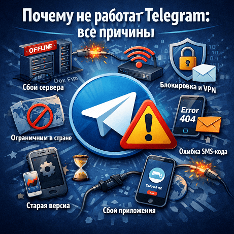 Почему не работает Telegram