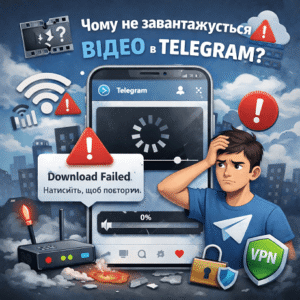 Чому не вантажиться відео в Telegram