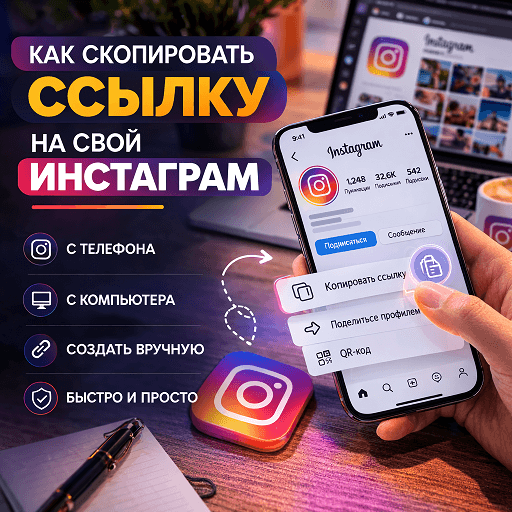 Как скопировать ссылку Instagram