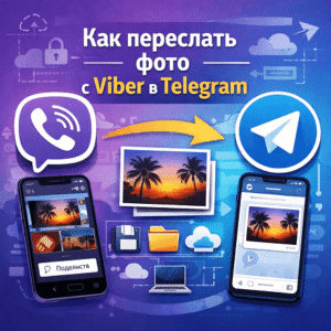Как переслать фото с Viber в Telegram