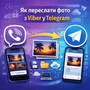 Як переслати фото з Viber у Telegram