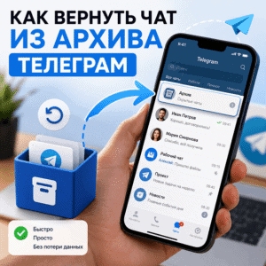 Как вернуть чат из архива Телеграм