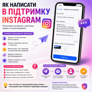 Як написати в підтримку Instagram