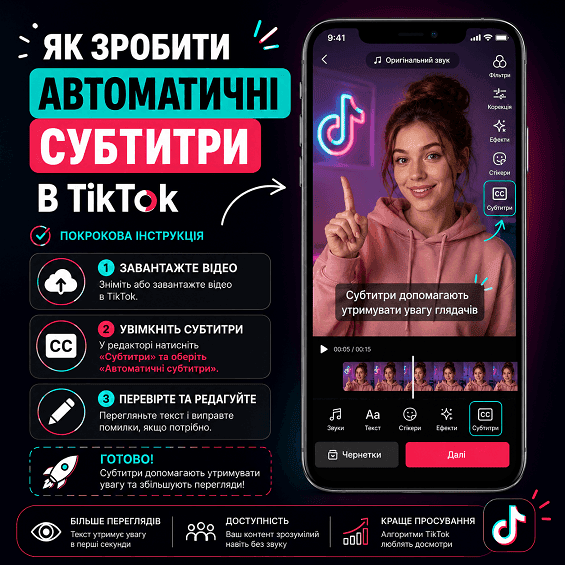 Як зробити автоматичні субтитри в TikTok