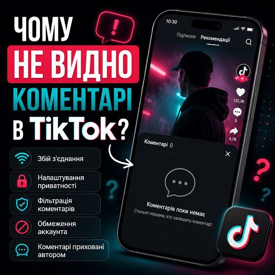Чому не видно коментарі в TikTok