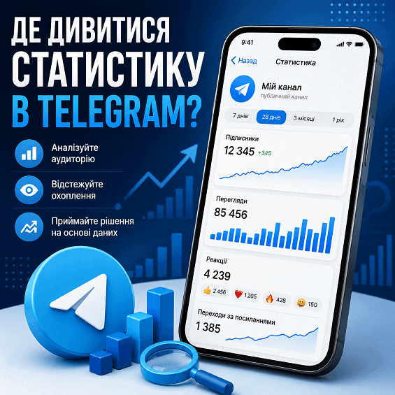 Де дивитися статистику в Telegram