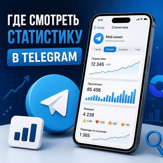Где смотреть статистику в Telegram