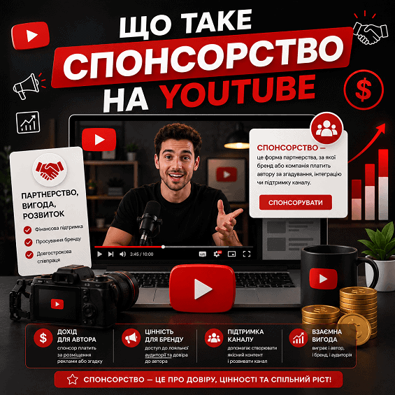 Що таке спонсорство на YouTube