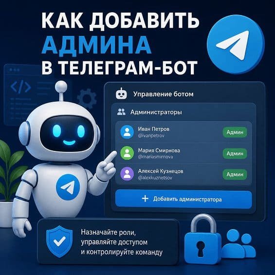 Как добавить админа в Телеграм-бот