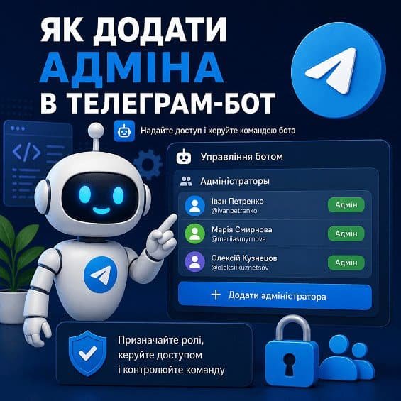 Як додати адміна в Телеграм-бот