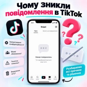 Чому зникли повідомлення в TikTok